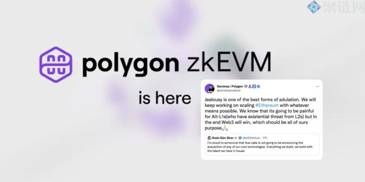 雪崩创办人眼红Matic大涨，暗讽olygon的虚拟机zkEVM是买来的